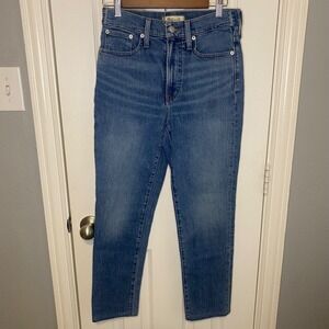 Madewell The Perfect Vintage Jean Women's 26 High Rise Tapered Leg Blue‎ Denim